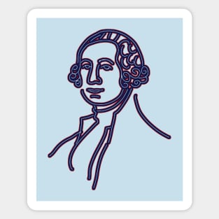 George Washington Line Art V.3 Sticker